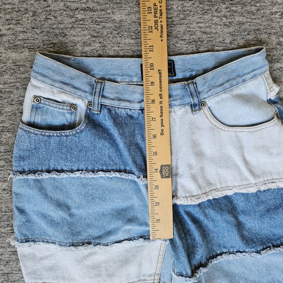 Route 66 Jeans Women's Size 16 Light Blue Wash Patchwork Denim Flared 26x26 - Picture 8 of 9